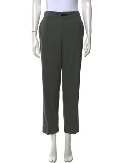 Pre-owned Gucci Wool Straight Leg Pants In Green