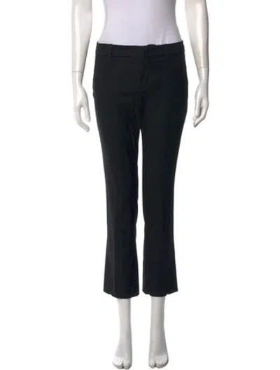 Pre-owned Gucci Wool Straight Leg Pants In Grey