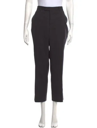 Pre-owned Gucci Wool Straight Leg Pants In Grey
