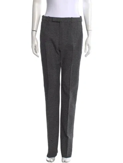 Pre-owned Gucci Wool Straight Leg Pants In Grey