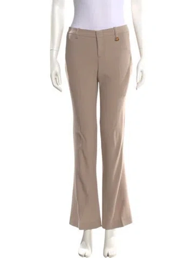 Pre-owned Gucci Wool Straight Leg Pants In Neutral