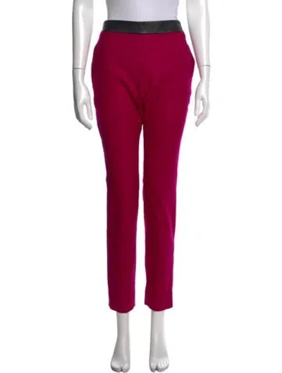 Pre-owned Gucci Wool Straight Leg Pants In Purple