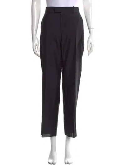 Pre-owned Gucci Wool Straight Leg Pants W/ Tags In Blue