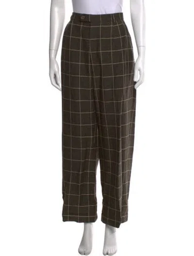 Pre-owned Gucci Wool Straight Leg Pants W/ Tags In Green