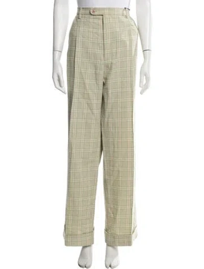 Pre-owned Gucci Wool Straight Leg Pants W/ Tags In Green