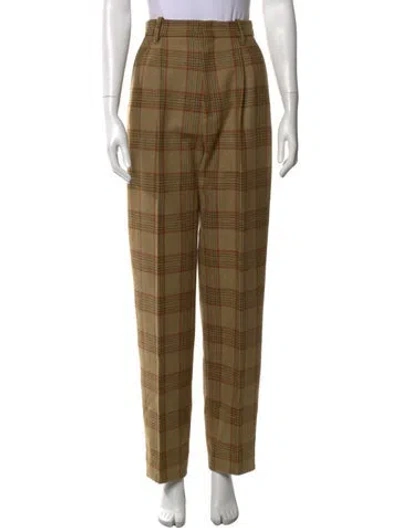 Pre-owned Gucci Wool Straight Leg Pants W/ Tags In Neutrals