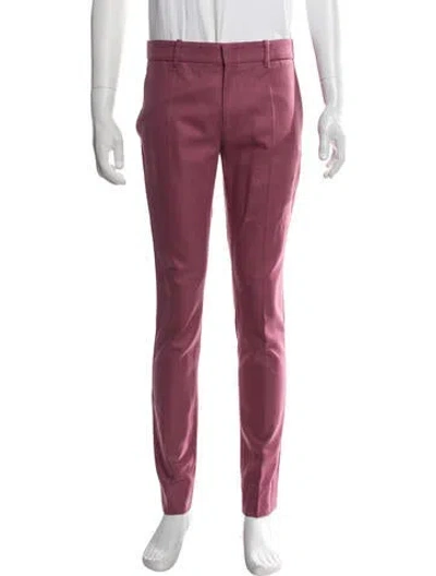 Pre-owned Gucci Wool Straight Leg Pants W/ Tags In Purple