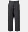 Gucci Wool Straight Pants In Gray