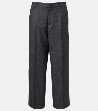 Gucci Wool Straight Pants In Gray