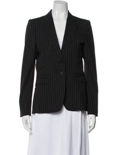 Pre-owned Gucci Wool Striped Blazer In Black