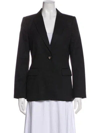 Pre-owned Gucci Wool Striped Blazer In Black