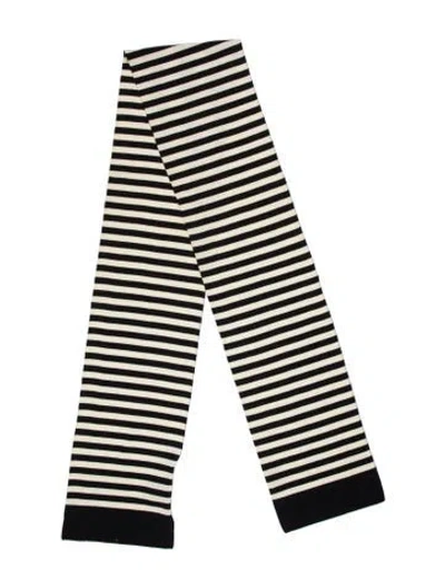 Pre-owned Gucci Wool Striped Scarf In Blue
