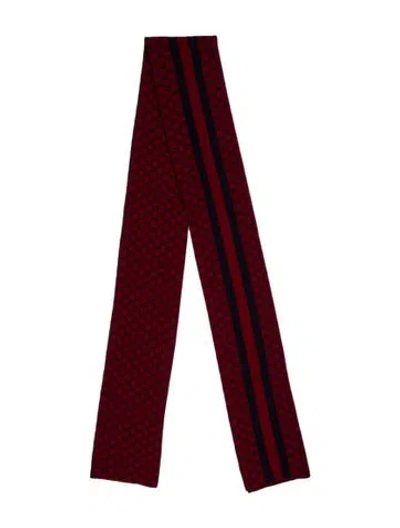 Pre-owned Gucci Wool Striped Scarf In Multi