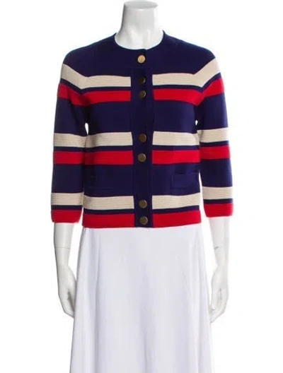 Pre-owned Gucci Wool Striped Sweater In Blue