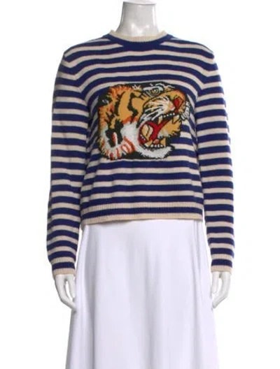 Pre-owned Gucci Wool Striped Sweater In Blue