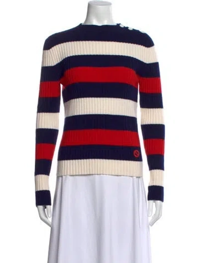 Pre-owned Gucci Wool Striped Sweater In Blue