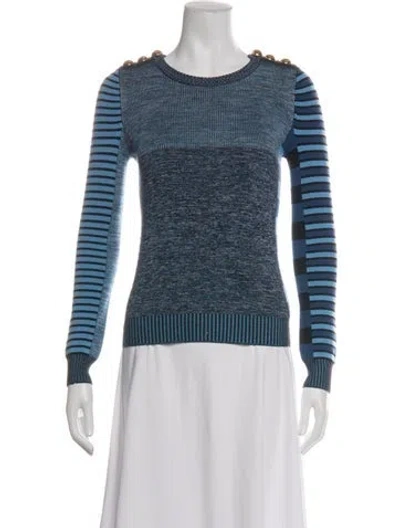 Pre-owned Gucci Wool Striped Sweater In Blue