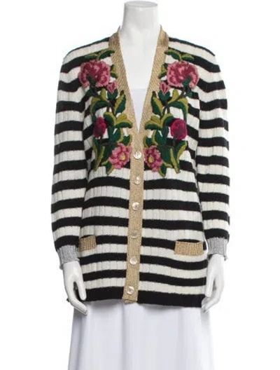 Pre-owned Gucci Wool Striped Sweater In Multi
