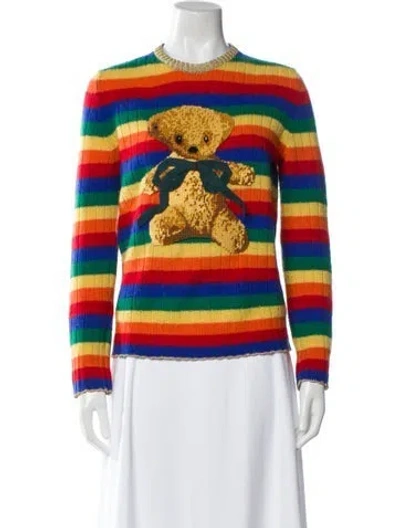 Pre-owned Gucci Wool Striped Sweater In Multi