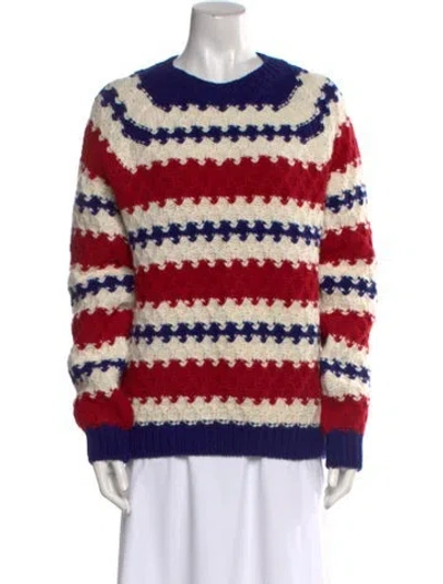 Pre-owned Gucci Wool Striped Sweater In Neutral