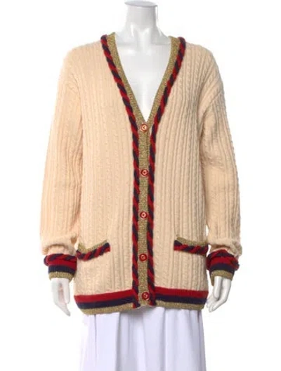 Pre-owned Gucci Wool Striped Sweater In Neutral