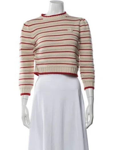 Pre-owned Gucci Wool Striped Sweater In Neutral