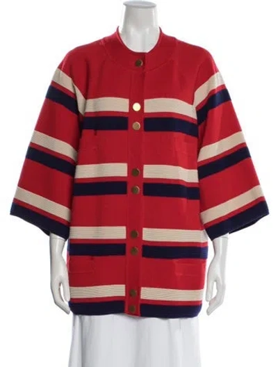 Pre-owned Gucci Wool Striped Sweater In Red