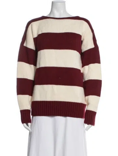 Pre-owned Gucci Wool Striped Sweater In Red
