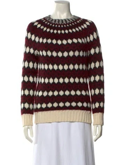 Pre-owned Gucci Wool Striped Sweater Wool Sweater In Red