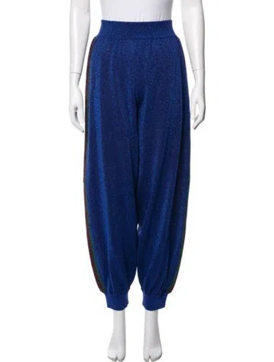 Pre-owned Gucci Wool Striped Sweatpants In Blue/metallic