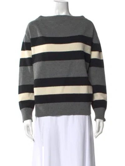 Pre-owned Gucci Wool Striped Sweatshirt In Gray