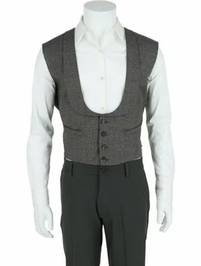 Pre-owned Gucci Wool Suit Vest W/ Tags In Gray