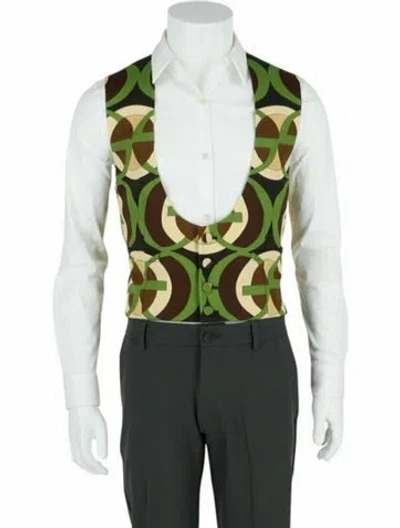 Pre-owned Gucci Wool Suit Vest W/ Tags In Green