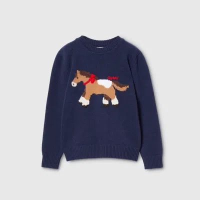 Gucci Kids' Wool Sweater In Blue