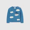 Gucci Wool Sweater With Embroidery In Blue