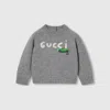 Gucci Wool Sweater With Embroidery In Gray