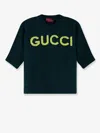 Gucci Women Wool Sweater With Frontal Logo Embroidery In Black