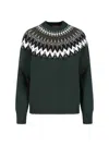 Gucci Wool Sweater With Rhinestones In Green