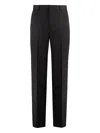 Gucci Logo-patch Tailored Trousers In Black