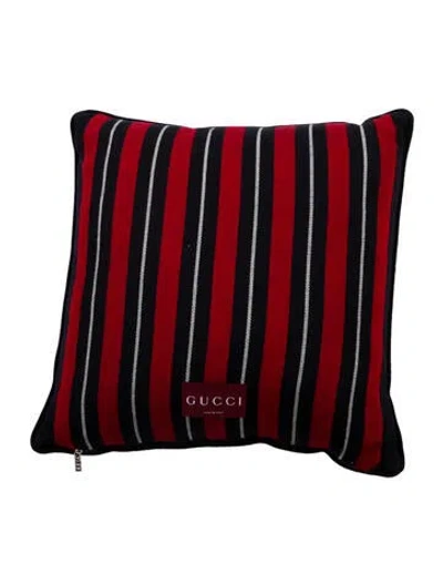 Pre-owned Gucci Wool Throw Pillow In Blue