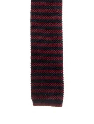 Pre-owned Gucci Wool Tie In Red