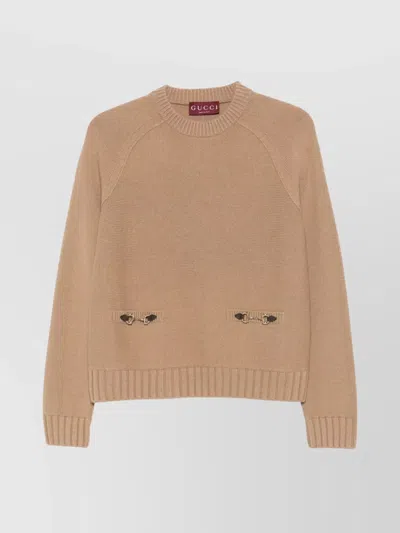 GUCCI WOOL TOP FEATURING BUCKLES