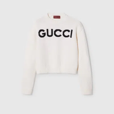 Gucci Womens Sunlight Mix Brand-embroidered Drawstring-hem Cotton-jersey Sweatshirt In Ivory+black