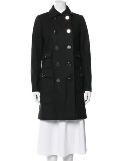 Pre-owned Gucci Wool Trench Coat In Black
