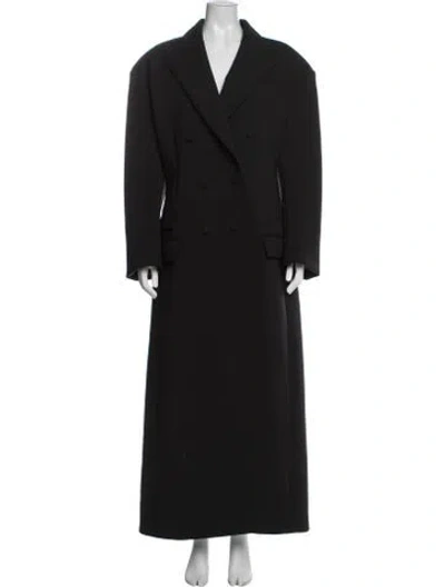 Pre-owned Gucci Wool Trench Coat In Black