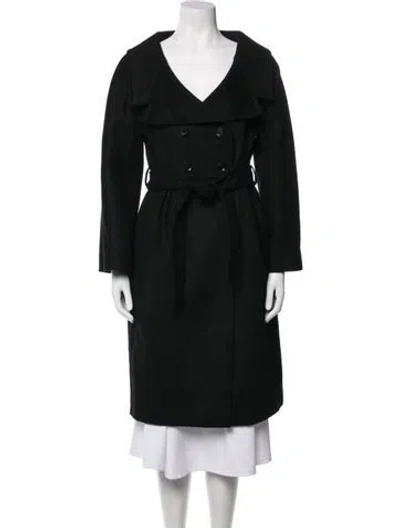 Pre-owned Gucci Wool Trench Coat In Black