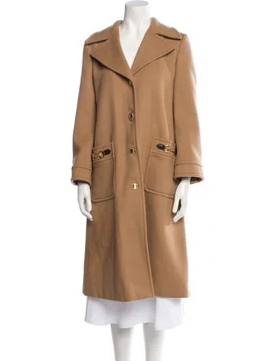 Pre-owned Gucci Wool Trench Coat In Brown