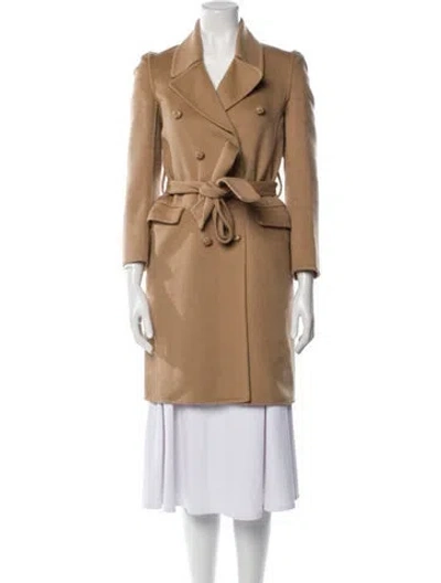 Pre-owned Gucci Wool Trench Coat In Neutral
