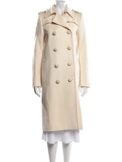 Pre-owned Gucci Wool Trench Coat In Neutrals