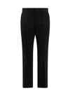 Gucci Wool Trouser With Horsebit Metal Detail In Black